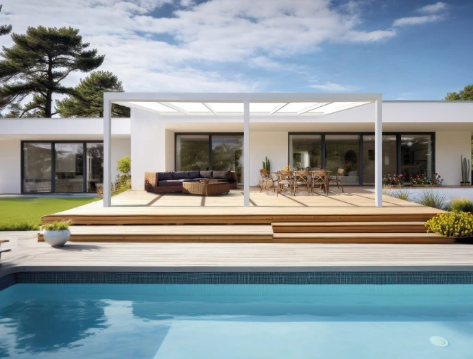 Pergola coté piscine